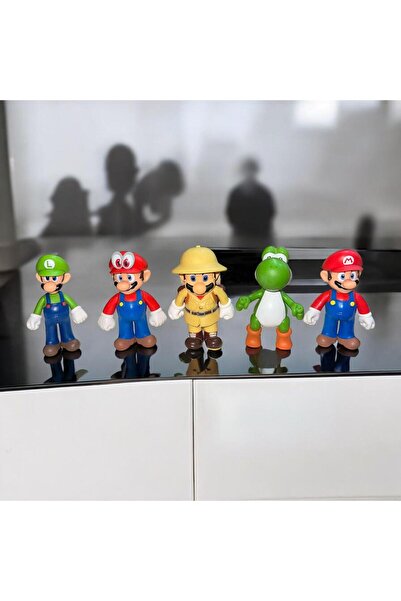 China Bazaar Super Mario 5'li Karakter Seti - Koleksiyon Ürünleri, Kaliteli O...