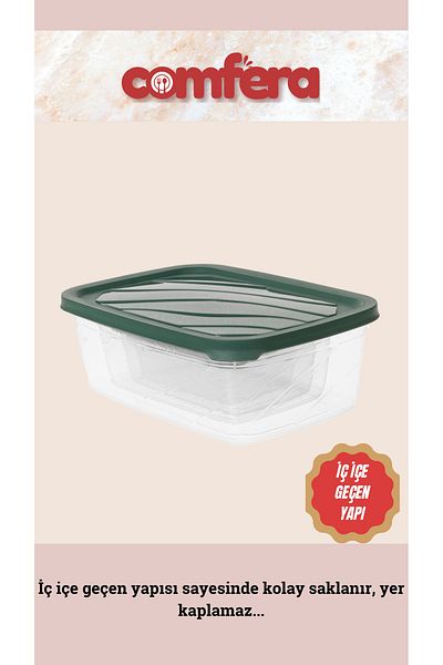 BAGER MARKET Practical Meal Container, Freezer and Freezer Container - Microwave Safe