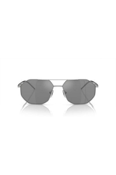 Emporio Armani Man Irregular Sunglasses- Ea 2147 - Lense Size:58mm - Matte Silver
