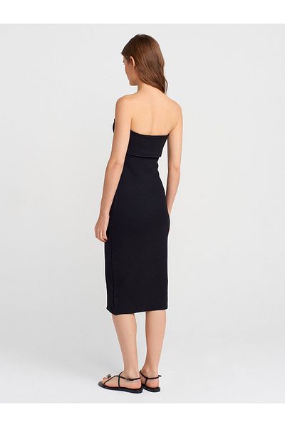 Dilvin 91422 Rochie fără bretele-Negru