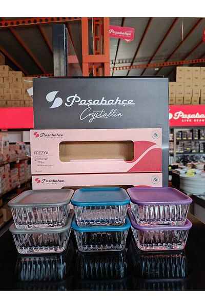 Paşabahçe Frezya 6-Piece Storage Box - 3 Colors