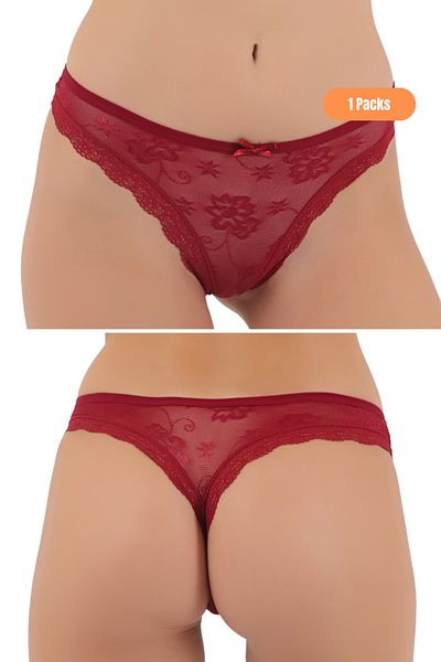 Merry Secret's Women's Single Lace Transparent Panties