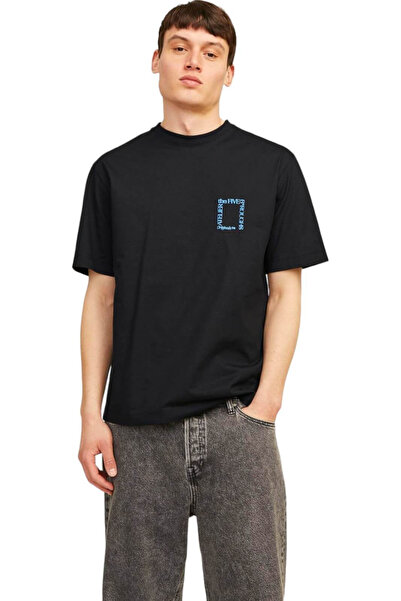 Jack & Jones Tricou JACK &JONES Brooklyn Graphic Spate - 12262503-Negru