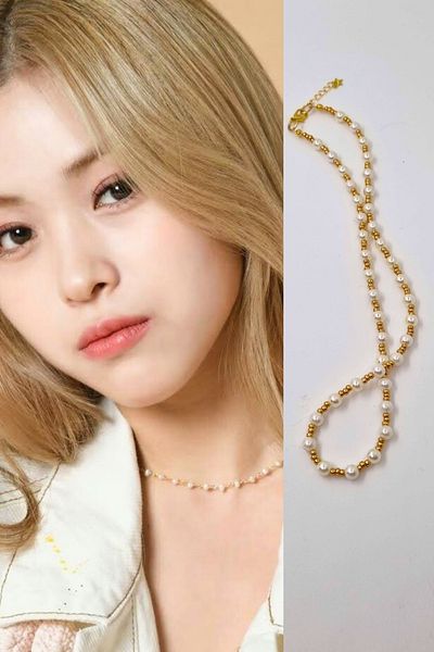 KRIMO Kpop Itzy Ryujin Pearl Bead Necklace