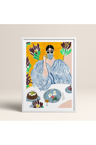 HOMEPACK Pictură cu un singur cadru din lemn Pictură poster dintr-o bucată TK/957