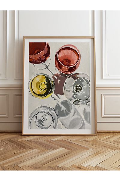 HOMEPACK Единична картина в дървена рамка, единичен плакат, картина TK/966