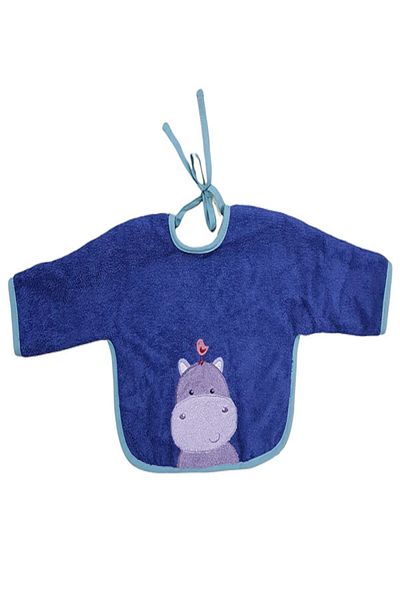 Alpar Tekstil Outlet Product Girl - Baby Boy - Children's Cotton Sleeve Towel Bib 6-24 Months Blue