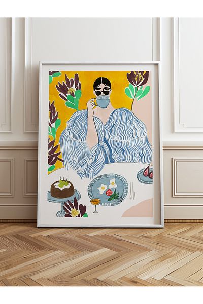 HOMEPACK Pictură cu un singur cadru din lemn Pictură poster dintr-o bucată TK/957