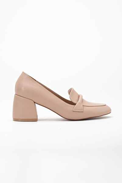 Dilimler Ayakkabı Women's High Heels - Nude Round Toe Hose