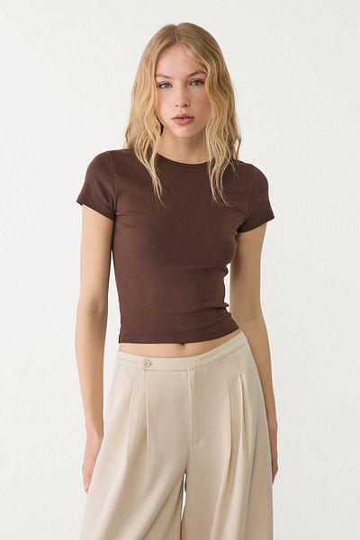 Stradivarius Slim fit basic t-shirt