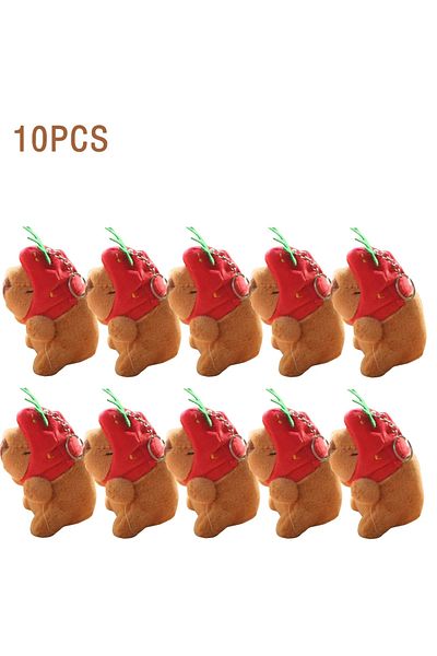 Choice Strawberry-10pcs 1-20pcs Cartoon Capybara Pendant Plush Toy Doll Bag Hanging Ornament Cute Kapila Ke
