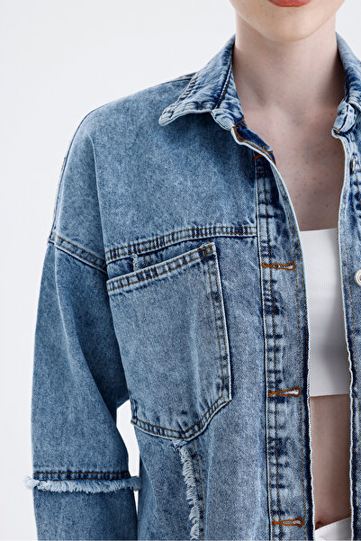 For Angels Oversize Basic Jeans Jacket