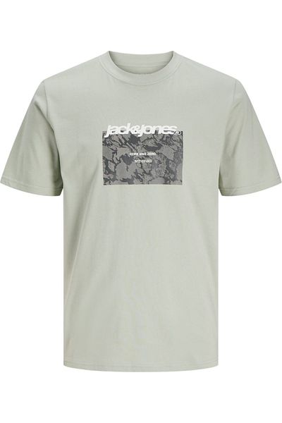 Jack & Jones Tricou JACK &JONES Tarmac Camo față JNR - 12274620-Aqua Grey
