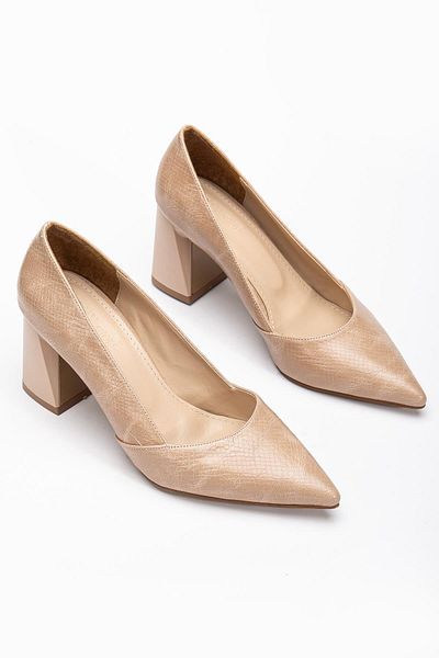 Dilimler Ayakkabı Tocuri groase stiletto de damă cu imprimeu șarpe tăietură simetrică