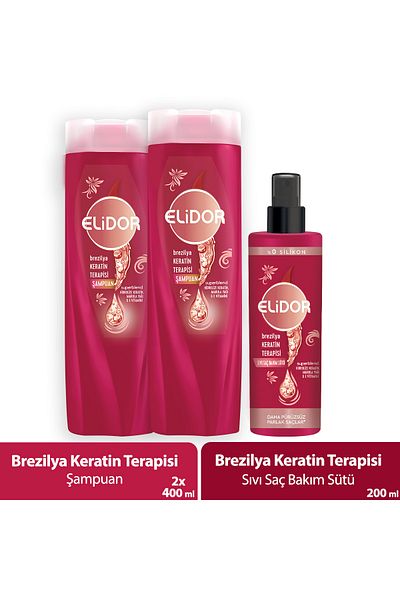 Elidor Hair Care Shampoo Brazilian Keratin Therapy 400 ml