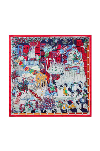 CASHMERE AND SİLK MAWLANA (53 X 53) Pure Silk Scarf
