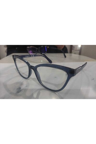 Vogue Vo 5496 27644L 54Ekt Women's Blue Light Protection Screen Glasses (Transparent Blue)
