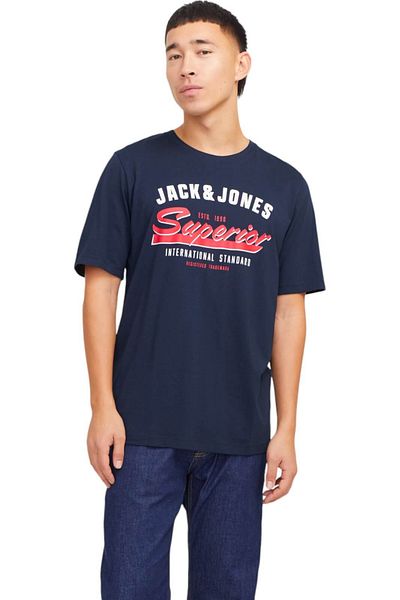 Jack & Jones Tricou Jjelogo Tee SS O-neck 2 Col SS25 Sn Erkek 12268267 Sky Captain