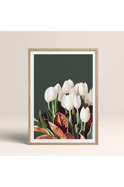 HOMEPACK Единична картина в дървена рамка, единичен плакат, картина TK/964