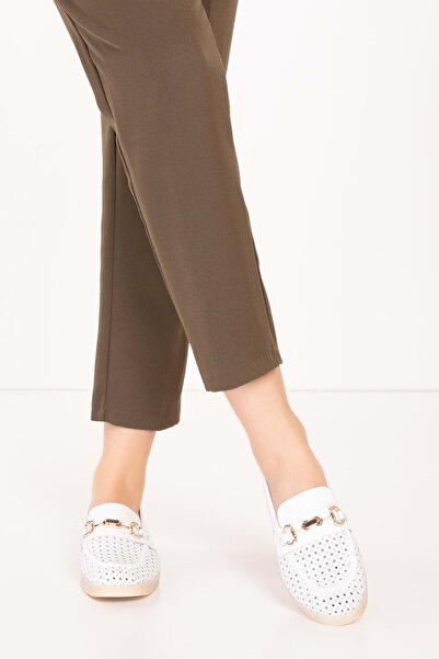 Gondol Жіночі шкіряні літні лазерні перфоровані елегантні мокасини Anl.2999