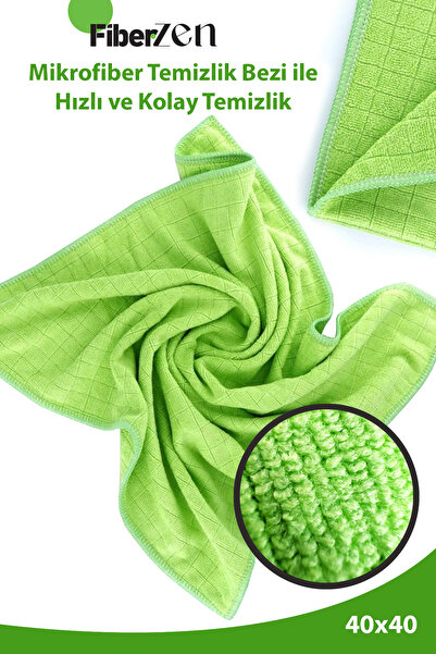 Mutfak Temizlik Bezi | Süper Emici Mikrofiber | Leke Tutmaz | 40x40cm | Yeşil