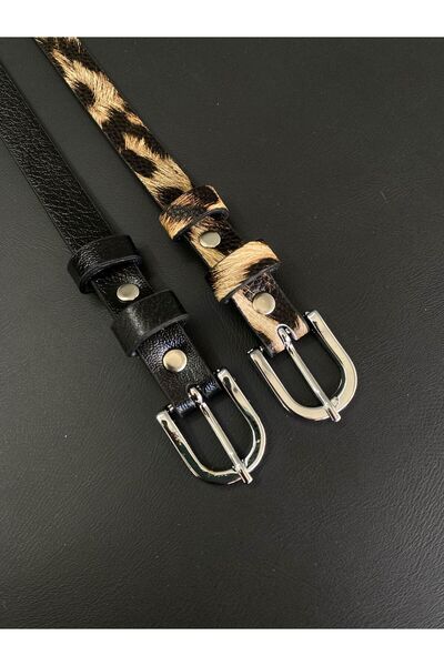 LİA KEMER 2'li Klasik ince Tokalı Kemer Bel Kemeri Ceket Kemeri Elbise Kemeri...