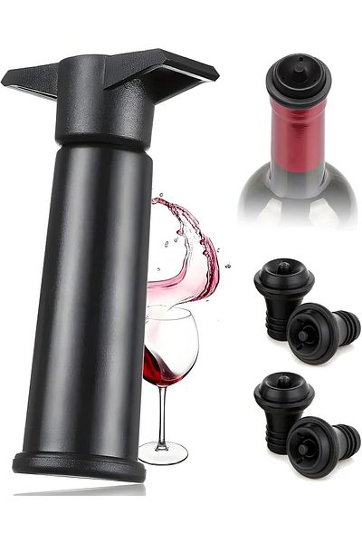 fulina Wine Opener, ABS material,with 2 Stoppers,Keep Wine Stay Fresh,for Wine Lovers