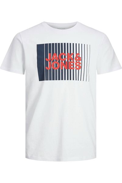 Jack & Jones Tricou JACK &JONES Corp Logo Play JNR - 12237411-Alb