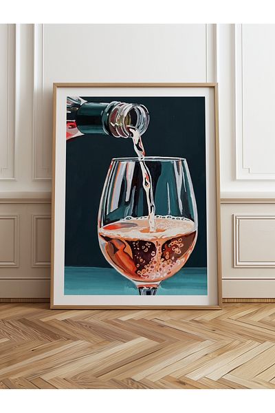 HOMEPACK Единична картина в дървена рамка, единичен плакат, картина TK/965