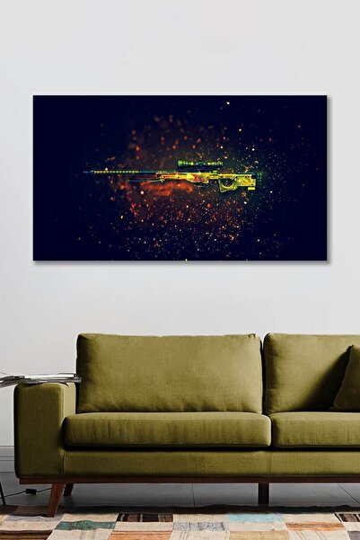 Hediyeler Kapında 50x70 Dekoratif Cs Go Awp Kanvas Duvar Tablo