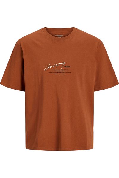 Jack & Jones Tricou JACK &JONES Manchester Script - 12273373-Arabian Spice