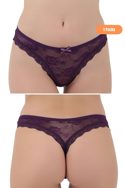 Merry Secret's Women's Single Lace Transparent Panties