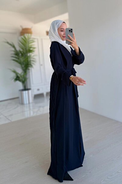 Ka Hijab Синя абая з деталями на спині