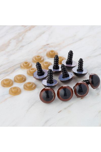 SAVA HOME COLLECTİON Loren 14 mm Καφέ 5 Ζεύγη Μάτι Amigurumi