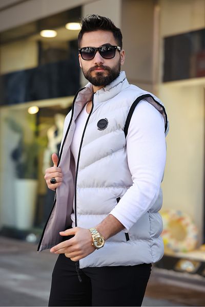 S&M CLOTHİNG New Season Arm Detail Waterproof Inflatable Vest