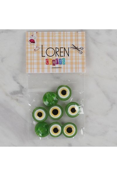 shop Loren Crafts Green 8-Piece Evil Eye Bead Button - 164