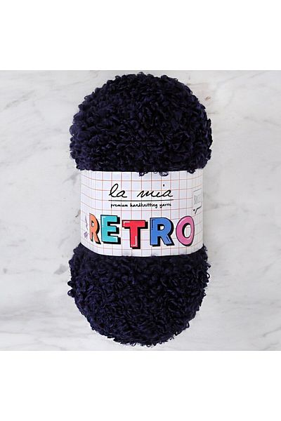 SAVA HOME COLLECTİON La Mia RETRO Navy Blue Πλεκτό Σχοινί - LM5301