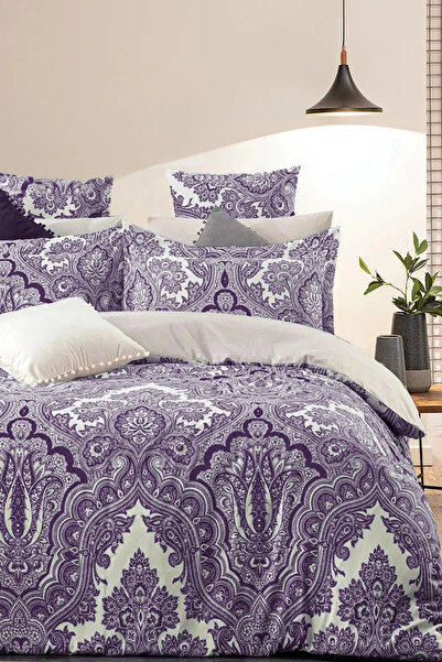 İQON طقم غطاء لحاف مطاطي مزدوج - SHALL DAMSON