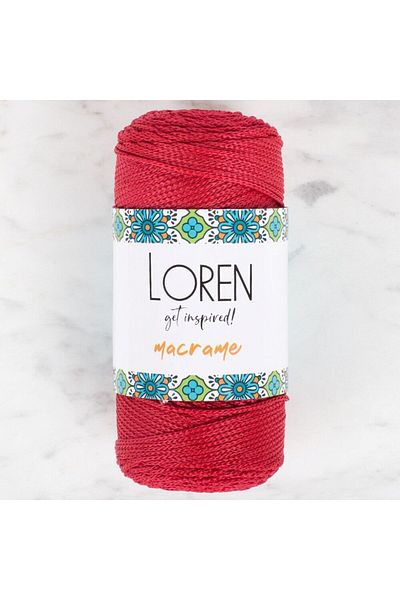 SAVA HOME COLLECTİON Loren Macrame Σκούρο Κόκκινο Πλεκτό Σχοινί - Rm 0105 - 34345