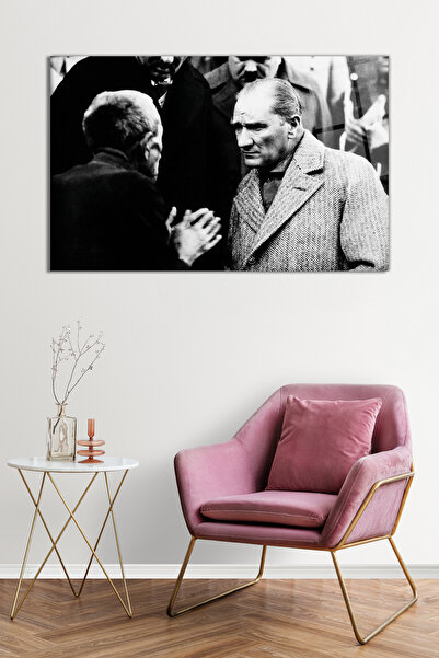 Vitrovelo Mustafa Kemal Atatürk Portresi Cam Tablo, Darbelere Dayanıklı Kırılmaz Cam, Hediyelik