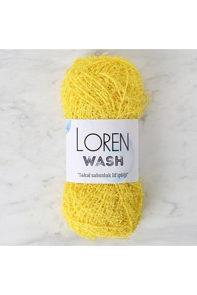 SAVA HOME COLLECTİON Loren Wash Yellow Hand Knitted Yarn - R002 - 34036