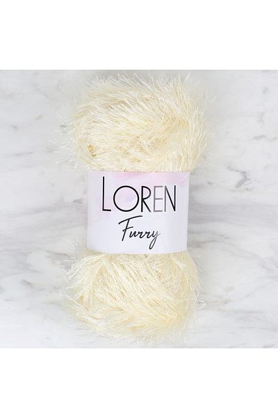 SAVA HOME COLLECTİON Πλεκτό νήμα χειρός Loren Furry Cream - RF065 - 34062