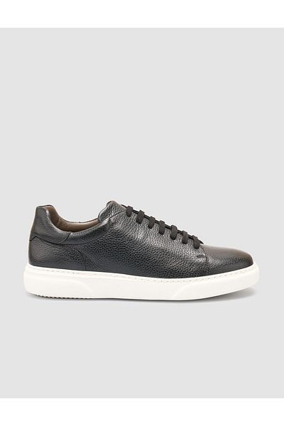 Cabani 100% Genuine Leather Black Men's Sneaker