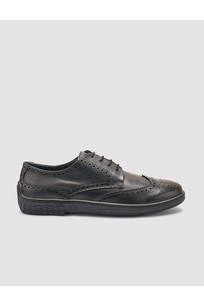 Cabani 100% Genuine Leather Black Men's Casual Shoes