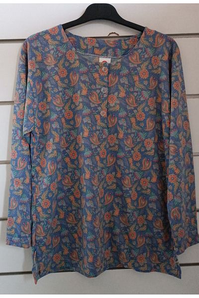 acetinkaya Flower Three Button Bluz