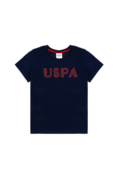 U.S. Polo Assn. تي شيرت للأولاد ذو رقبة دائرية أساسية باللون الأزرق الداكن 50...