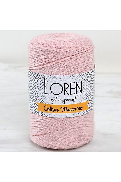 SAVA HOME COLLECTİON Loren Cotton Macrame Powder Pink - L037