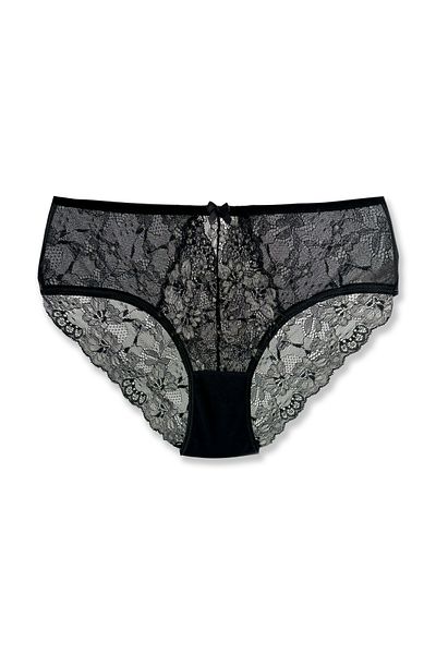 HNX Double Color Lace Tulle High Waist Women's Panties