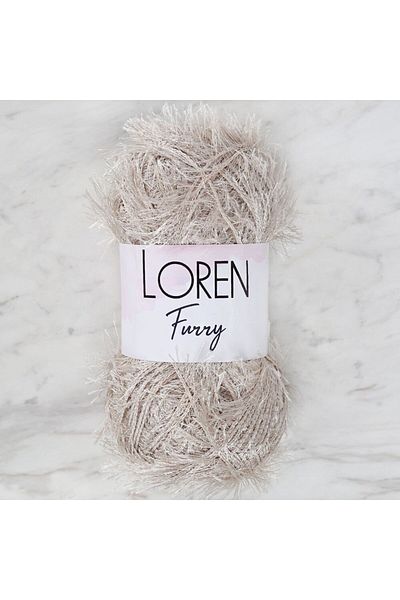 SAVA HOME COLLECTİON Loren Furry Ανοιχτό Μπεζ Πλεκτό Κλωστή - RF050