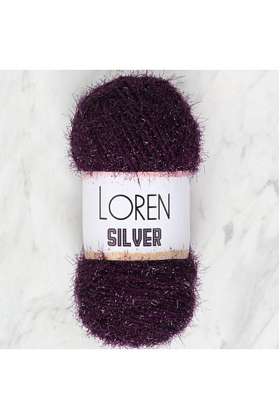SAVA HOME COLLECTİON Loren Silver Eggplant Purple Πλεκτό Κλωστή - RS0109 - 34082